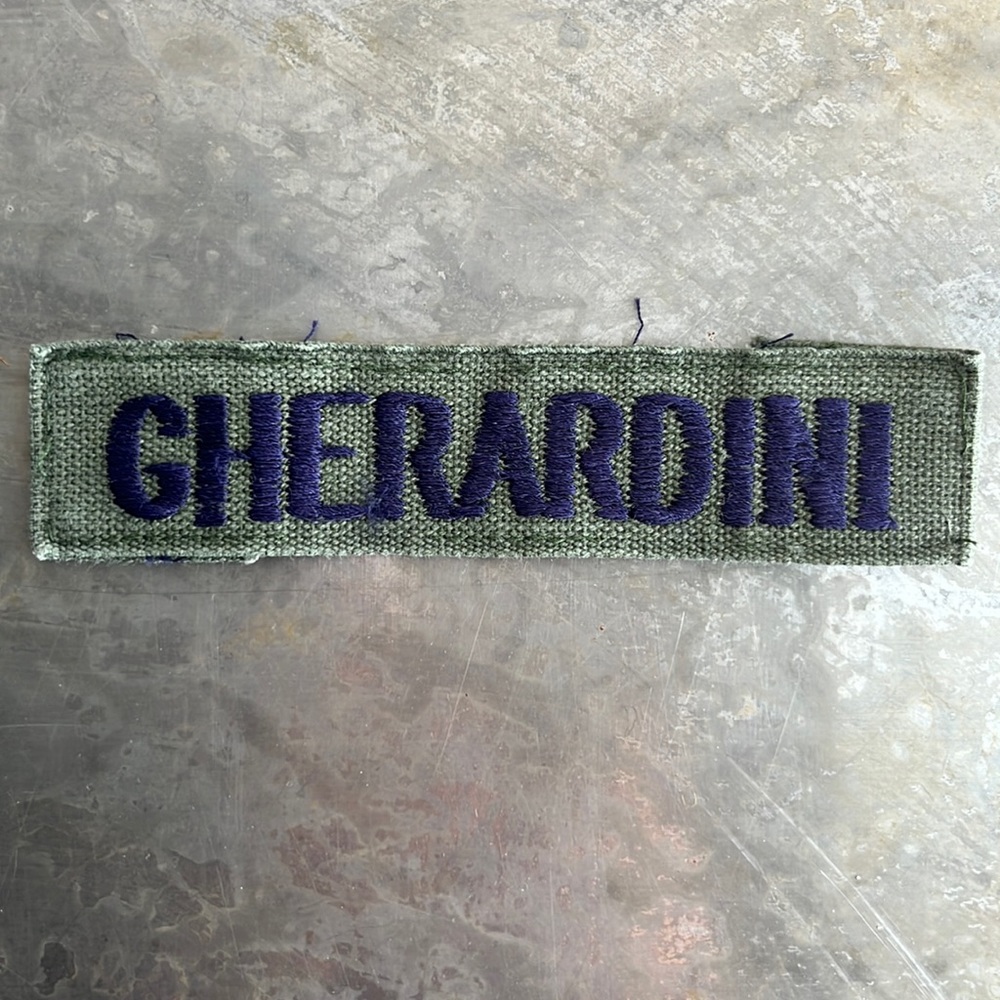 GHERARDINI Embroidered Vintage ‘Army Green’ Military Name Tape Patch